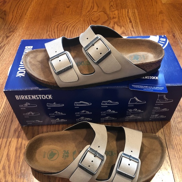 birkenstock arizona vegan pull up stone